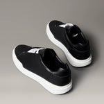 Calvin Klein Leather Hidden Eyelet Lacing Nero