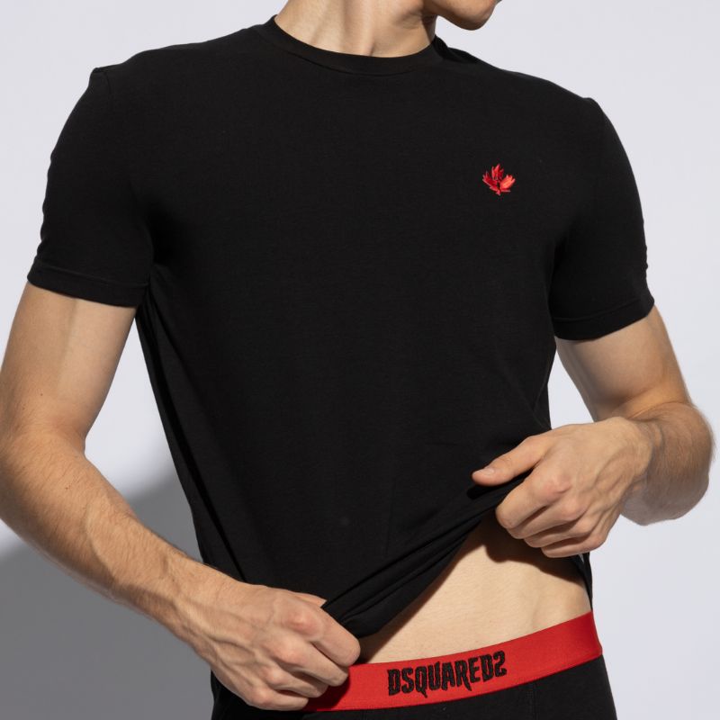 Dsquared2 T-Shirt Uomo Mezza Manica Nera Horror