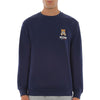 Moschino Felpa Uomo Blu Orsetto Classica in Pile