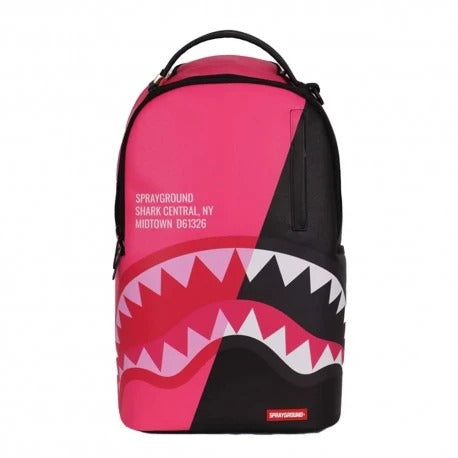 Sprayground Zaino Shark Bicolor Nero Rosa