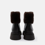 Blauer Stivaletto Kimmel Fur Marrone Pelliccia