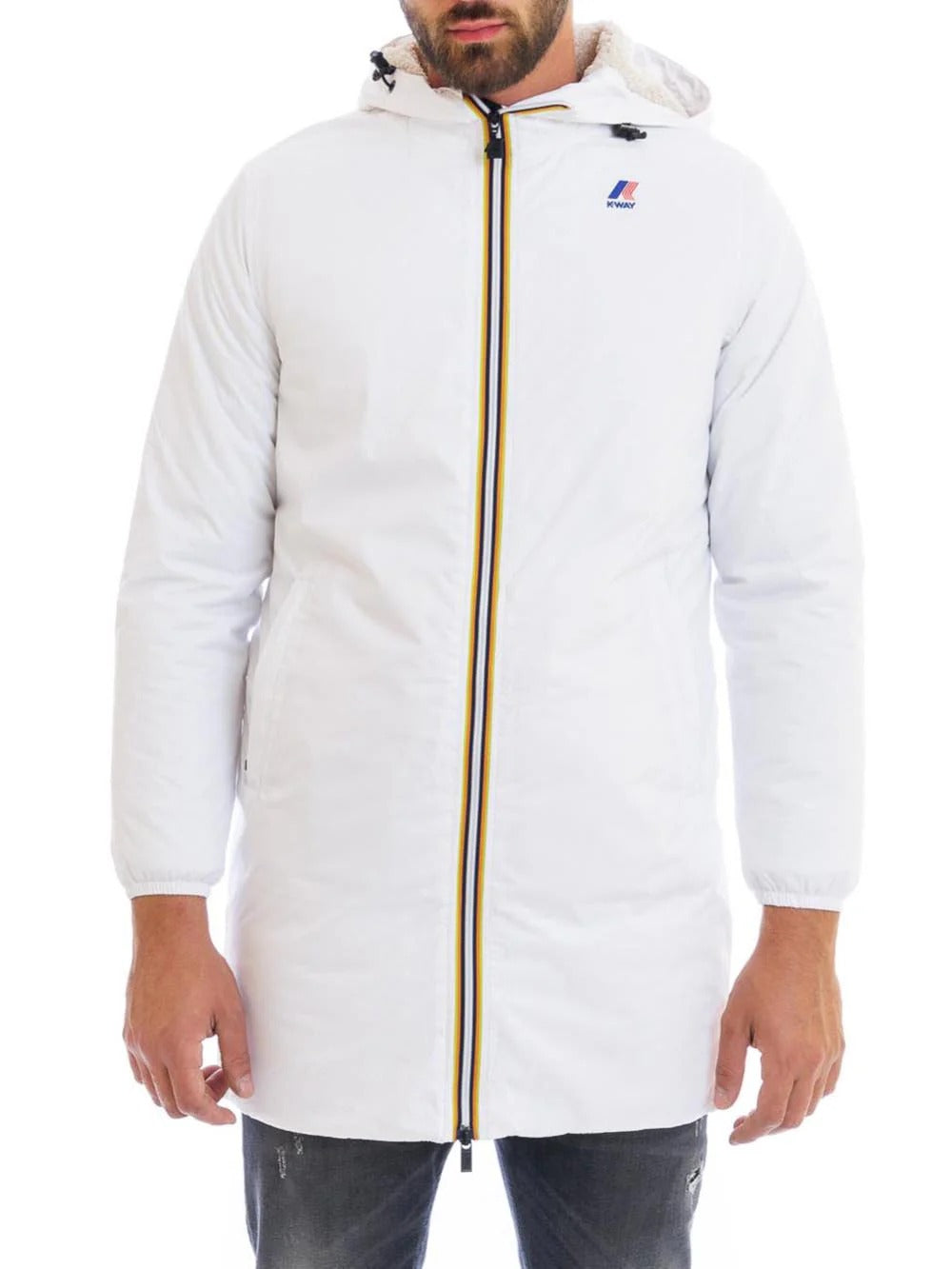 K-way Eiffel Orsetto Lungo Unisex Bianco