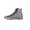Converse Glitter Argento Nero Brillantini Accessoriato