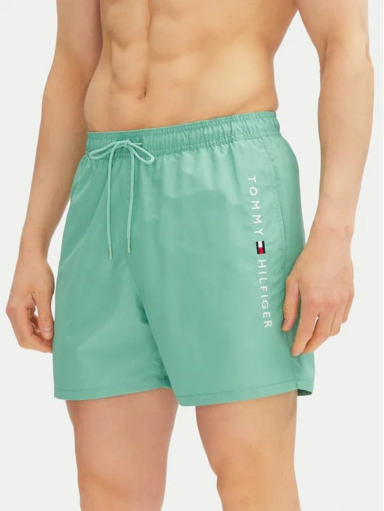 Tommy Hilfigher Costume da Mare Verde Acqua Uomo 2025