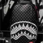 Sprayground Zaino Black And White Drip Check Shark