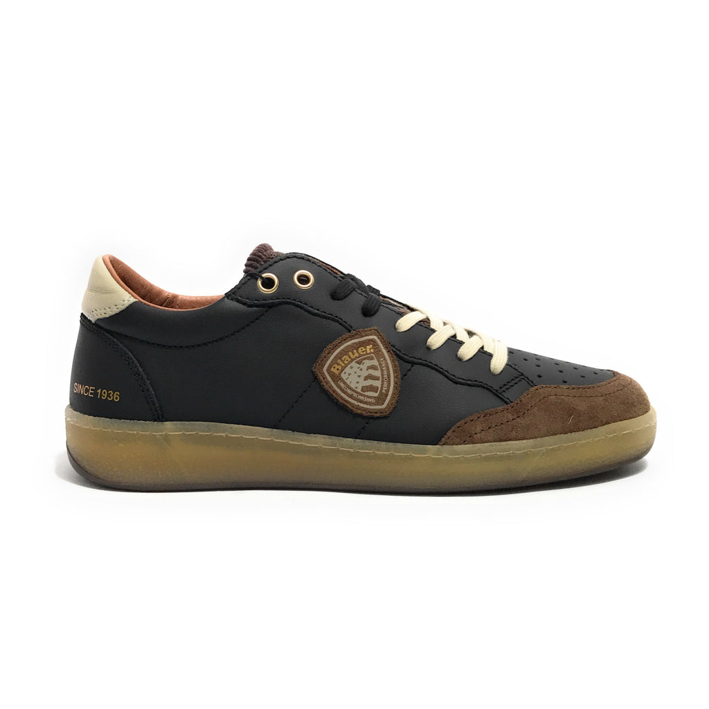 Blauer Murray Pelle Bassa Nera Marrone Uomo