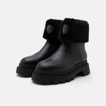 Blauer Stivaletto Kimmel Nero Pelle Pelliccia