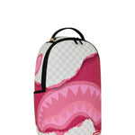 Sprayground Zaino Shark 3D Check Rosa Bianco