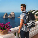 Sprayground Zaino Black And White Drip Check Shark