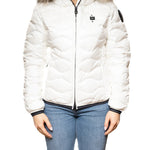 Blauer Piumino Aldie Pelliccia Bianco Donna Strass