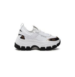 Guess Braydin Sneakers Donna Bianca Beige Zeppa