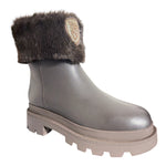 Blauer Stivaletto Kimmel Fur Marrone Pelliccia