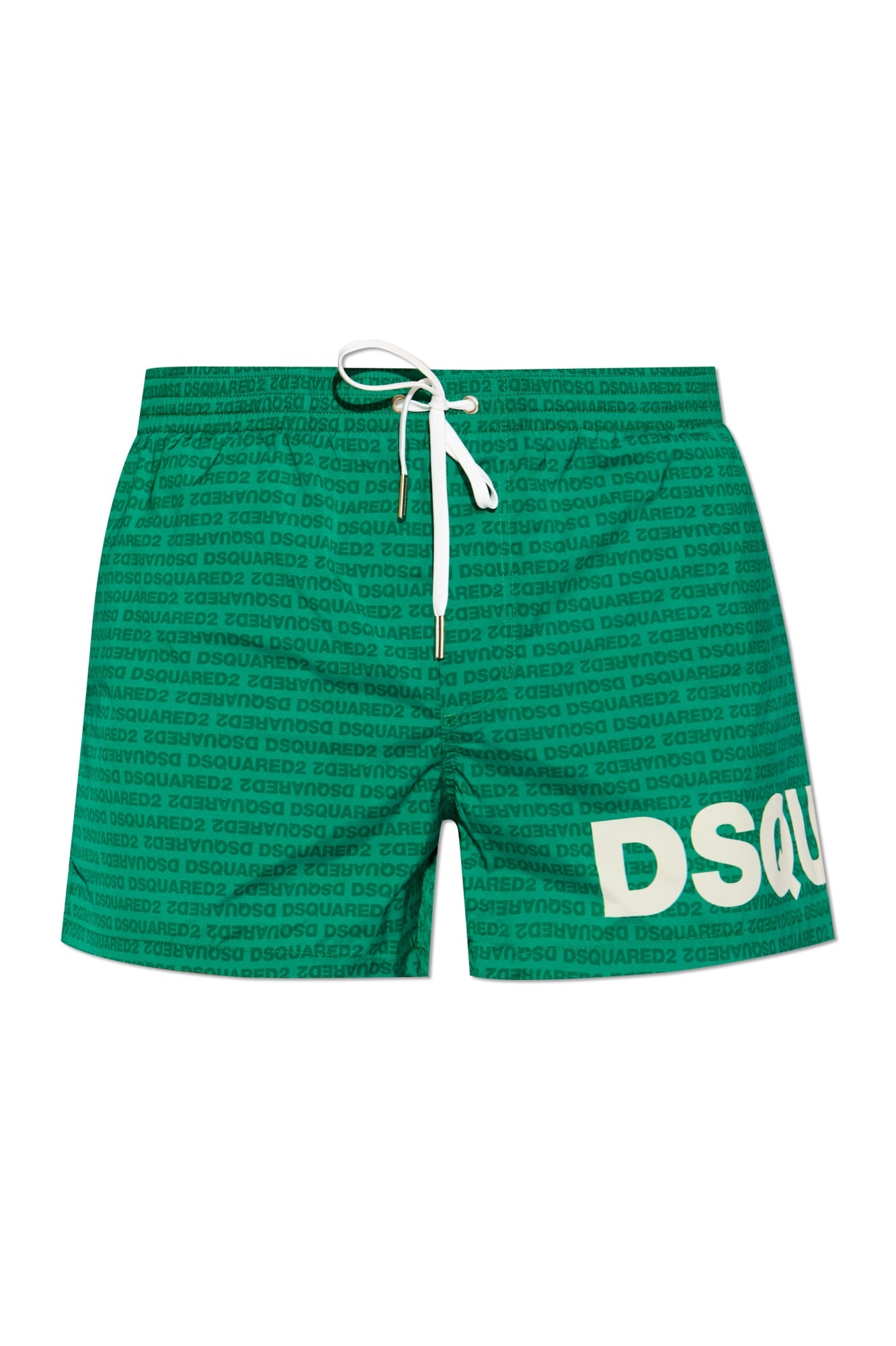 Dsquared2 Costume Mare Short Multilettering Verde Uomo 2025