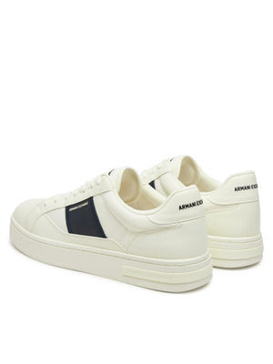 Armani Exchange Sneaker Bianca Off White Fascia Navy