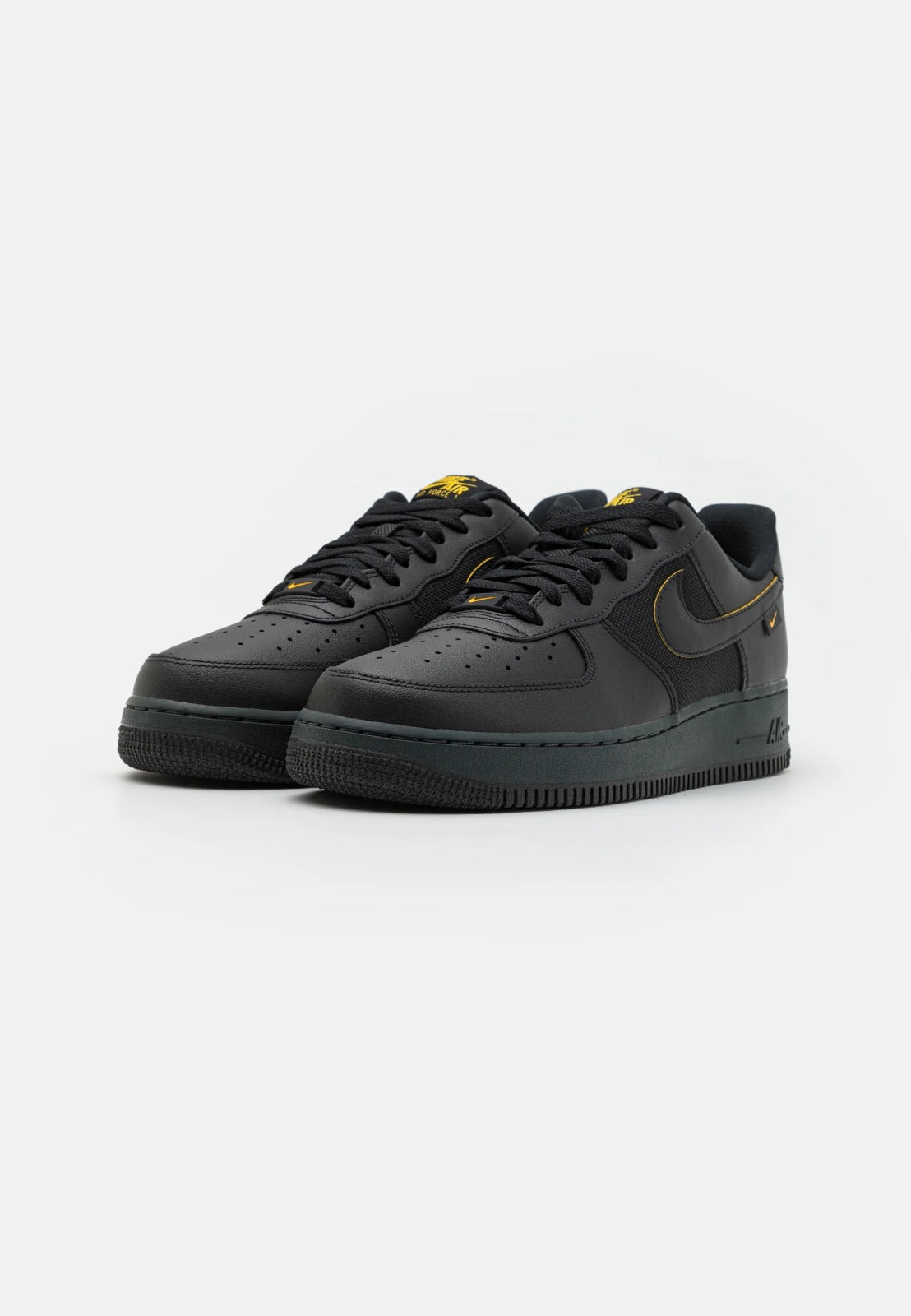 Nike Air Force 1 '07 Black Yellow Uomo