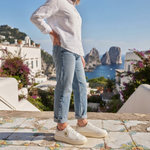 Blauer Venus Bianco Borchie Argento Donna