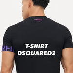 Dsquared2 T-Shirt Bianca Viola Neoclassic Mezza Manica