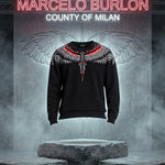 Marcelo Burlon Felpa County of Milan Ali Nera Rossa