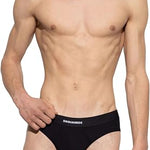 Dsquared2 2 Slip Nero Fascia Bianca Twin Pack