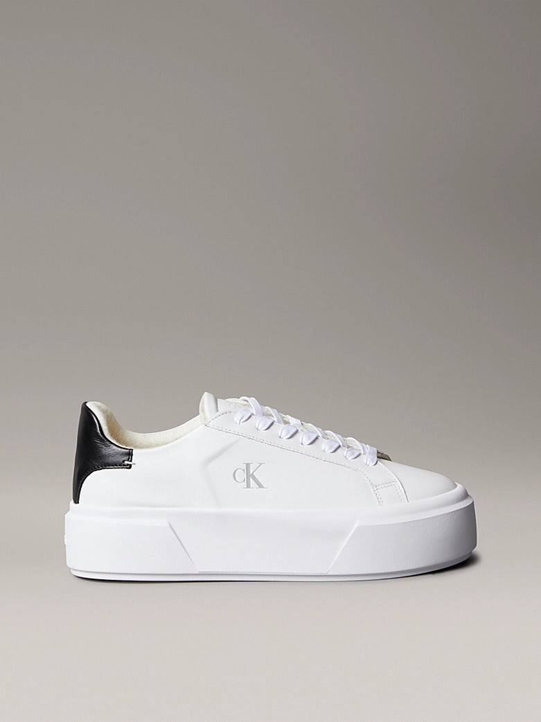 Calvin Klein Flatform Bianca Pelle Donna
