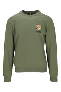 Moschino Felpa Uomo Verde Orsetto Classica in Pile