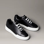 Calvin Klein Leather Hidden Eyelet Lacing Nero