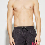 Dsquared2 Costume Mare Boxer Mini Nero Rosso