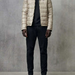 Blauer Giubbino Ballard Double Face Nero Liscio Piumino Beige