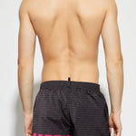 Dsquared2 Costume Mare Boxer Mini Nero Rosso
