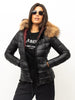 Blauer Giubbino Arcadia Strass Pelliccia Invernale Donna