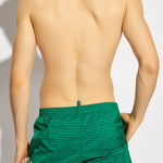 Dsquared2 Costume Mare Short Multilettering Verde Uomo 2025