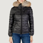 Blauer Piumino Aldie Pelliccia Nero Donna Strass