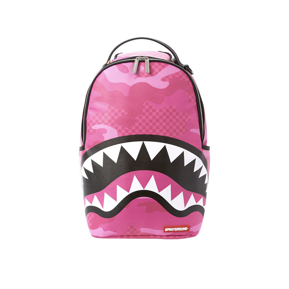 Sprayground Zaino Rosa Check Camo Pink Black