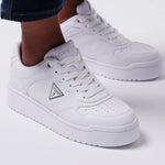 Guess Miram Bianco Logo Argento Donna