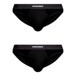 Dsquared2 2 Slip Nero Fascia Bianca Twin Pack