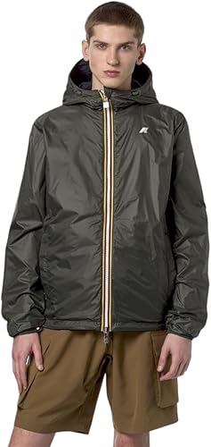 K-way Giubbino Estivo Jake Plus Double Reversibile Blu Verde Uomo