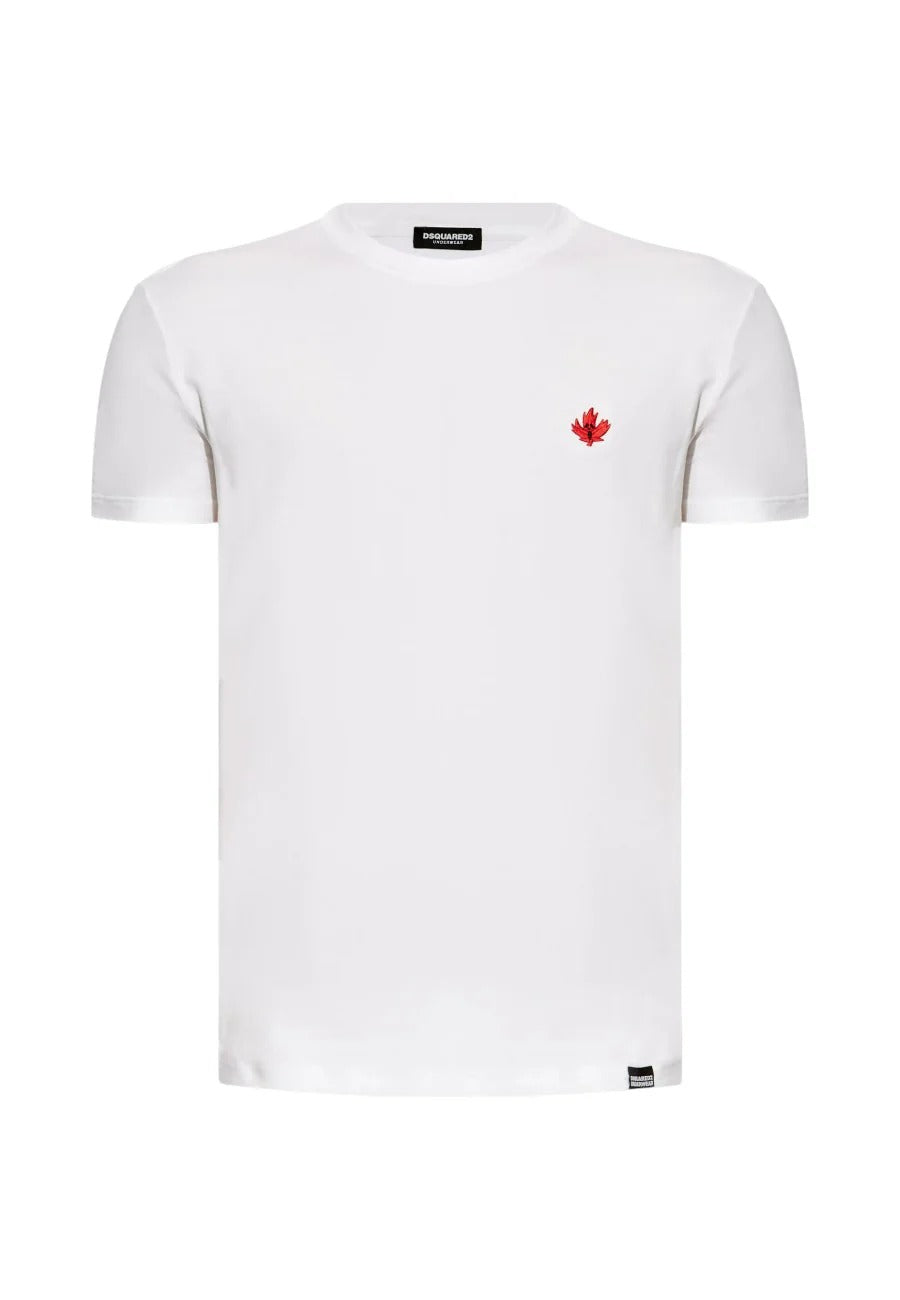 Dsquared2 T-Shirt Uomo Mezza Manica Bianca Horror