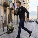 Moschino Felpa Uomo Nera Interno Cotone