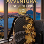 Sprayground Zaino Shark Black Gold Floral