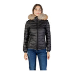 Blauer Aldie Piumino Donna con Pelliccia nero ad onde