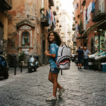 Sprayground Zaino Sharks in Paris 3D Effect Bianco