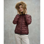Blauer Piumino Aldie Pelliccia Mogano Donna Strass