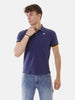 K-way Polo vincent pique blue deep cobalt