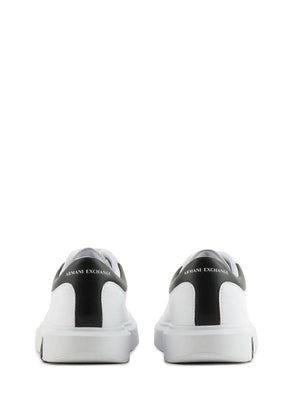 Armani Exchange Venice sneakers in pelle bianca logo nero