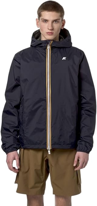 K-way Giubbino Estivo Jake Plus Double Reversibile Blu Verde Uomo