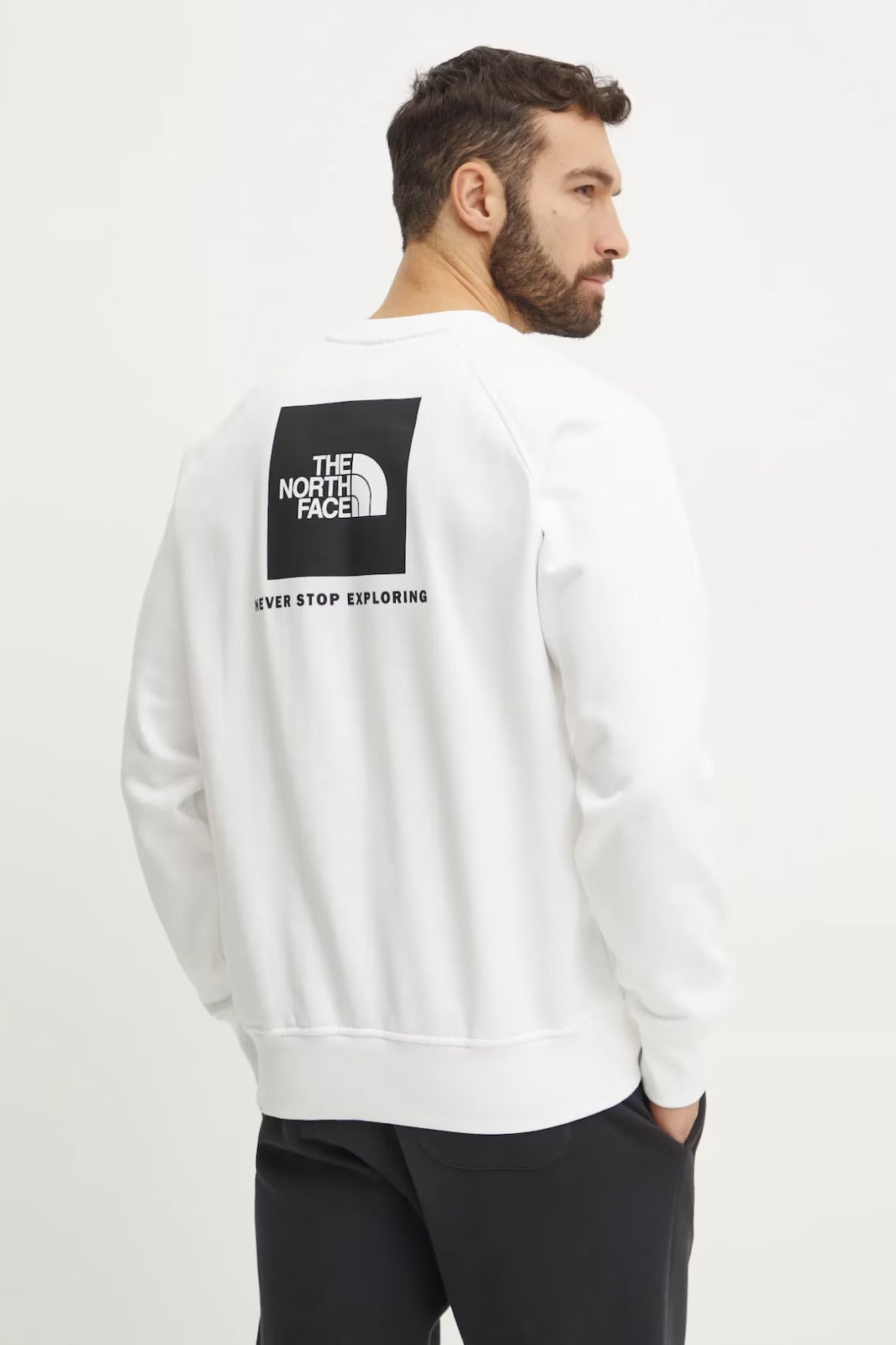 The North Face Felpa RedBox Bianca Logo Nero 2026