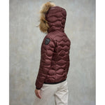 Blauer Piumino Aldie Pelliccia Mogano Donna Strass