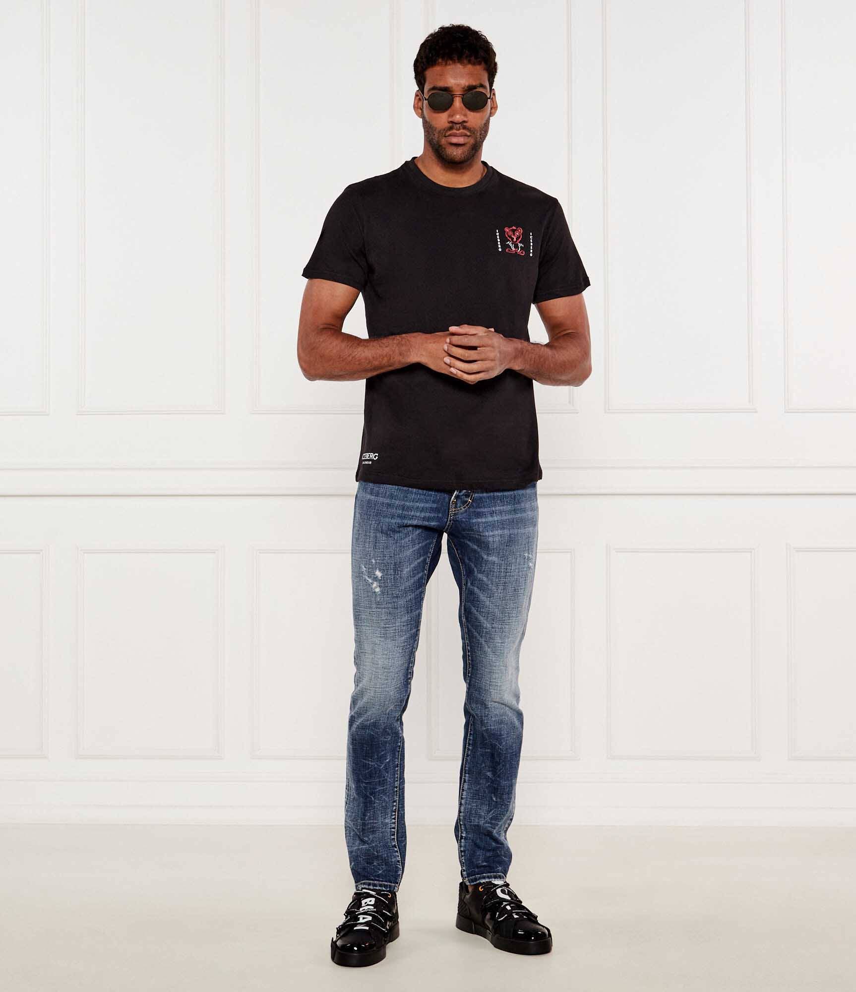 Iceberg T-Shirt Tasman Nera Sun Spell Uomo