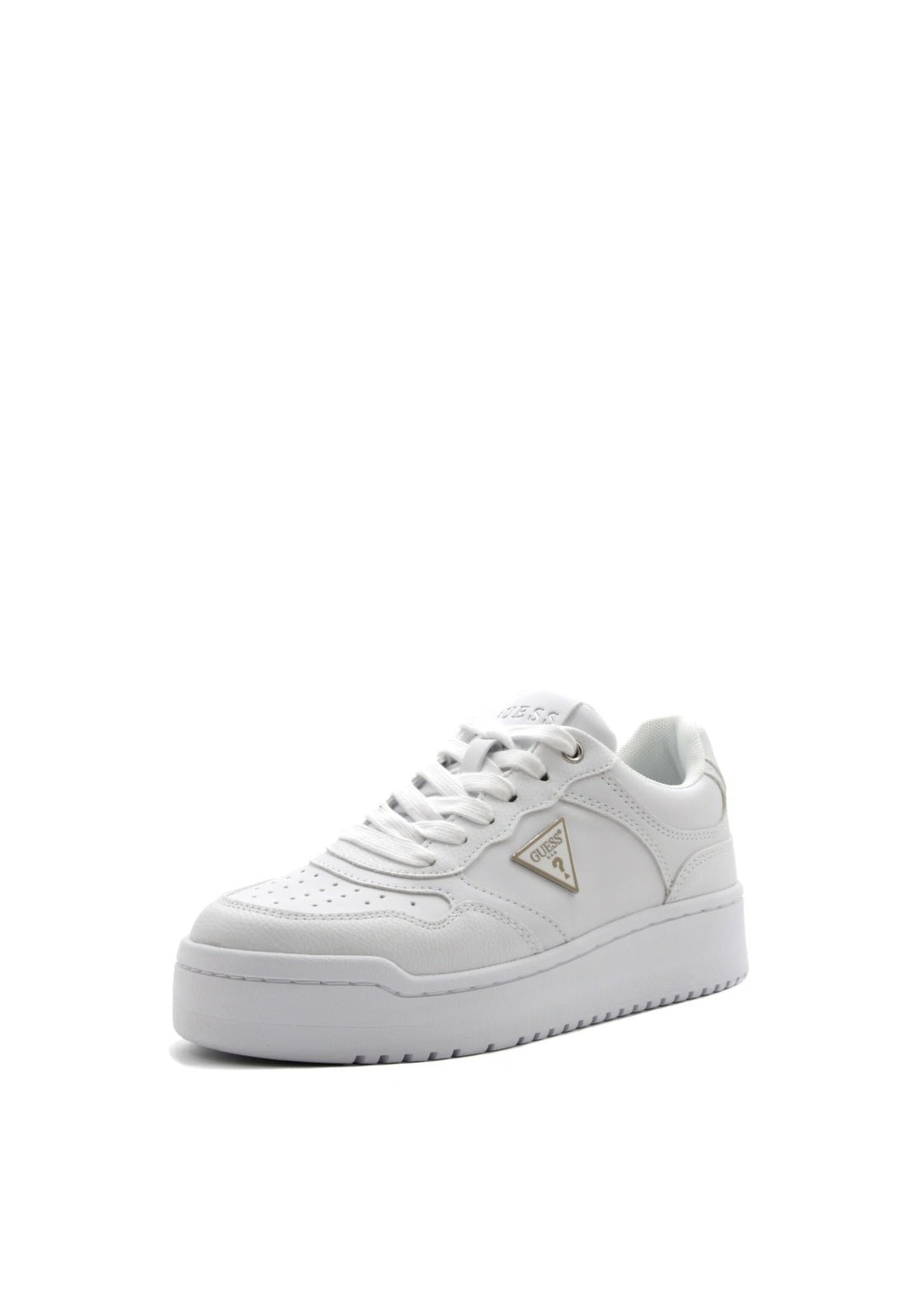 Guess Miram Bianco Logo Argento Donna