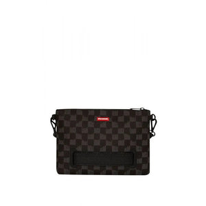 Sprayground Pochette Dripping Shark in Paris Nero Scacchi